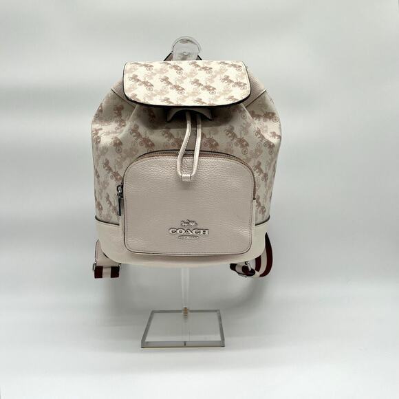 Coach Cream and Brown Backpack - Picture 2 of 14